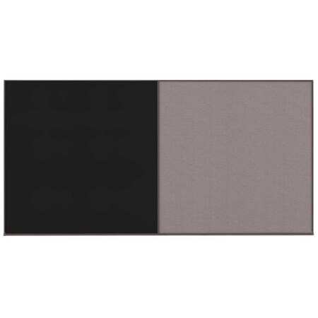 United Visual Products Enclosed Corkboard, 1 Door, 18"x24", 4" Fra UV3414-BLACK-DRKSPR